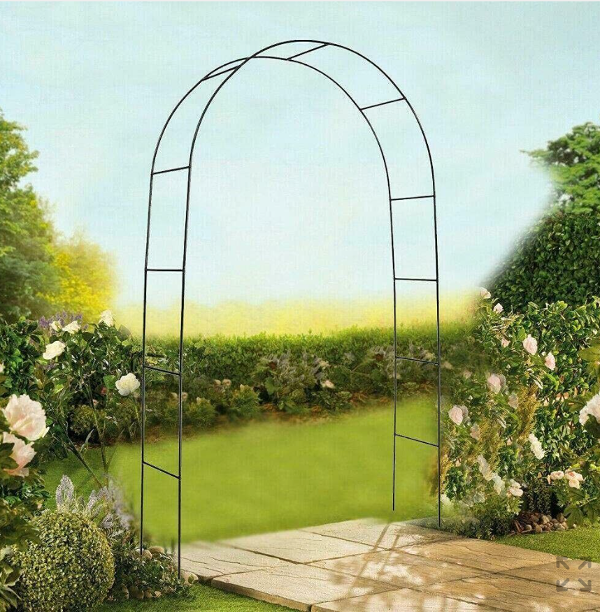 Heavy-Duty Metal Garden Arch Trellis – Iron Plant Support for Climbing Plants