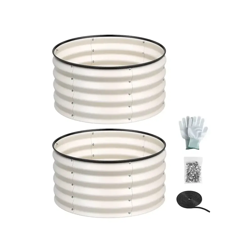 Round Raised Garden Bed 2 Pack 60cm | Metal Garden Beds Australia