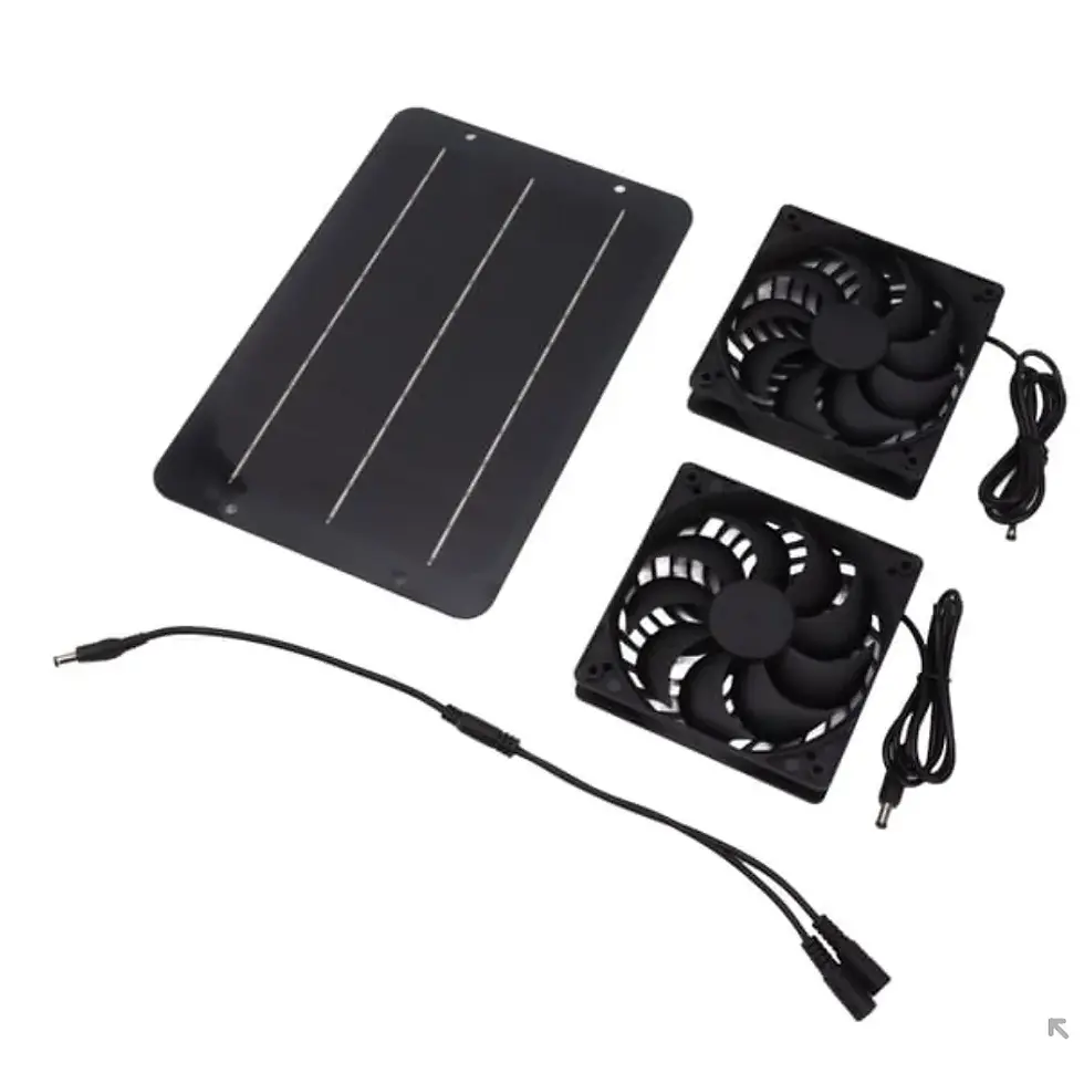 10W Solar Dual Fan Kit | Solar Ventilation Fan for Greenhouses & Coops