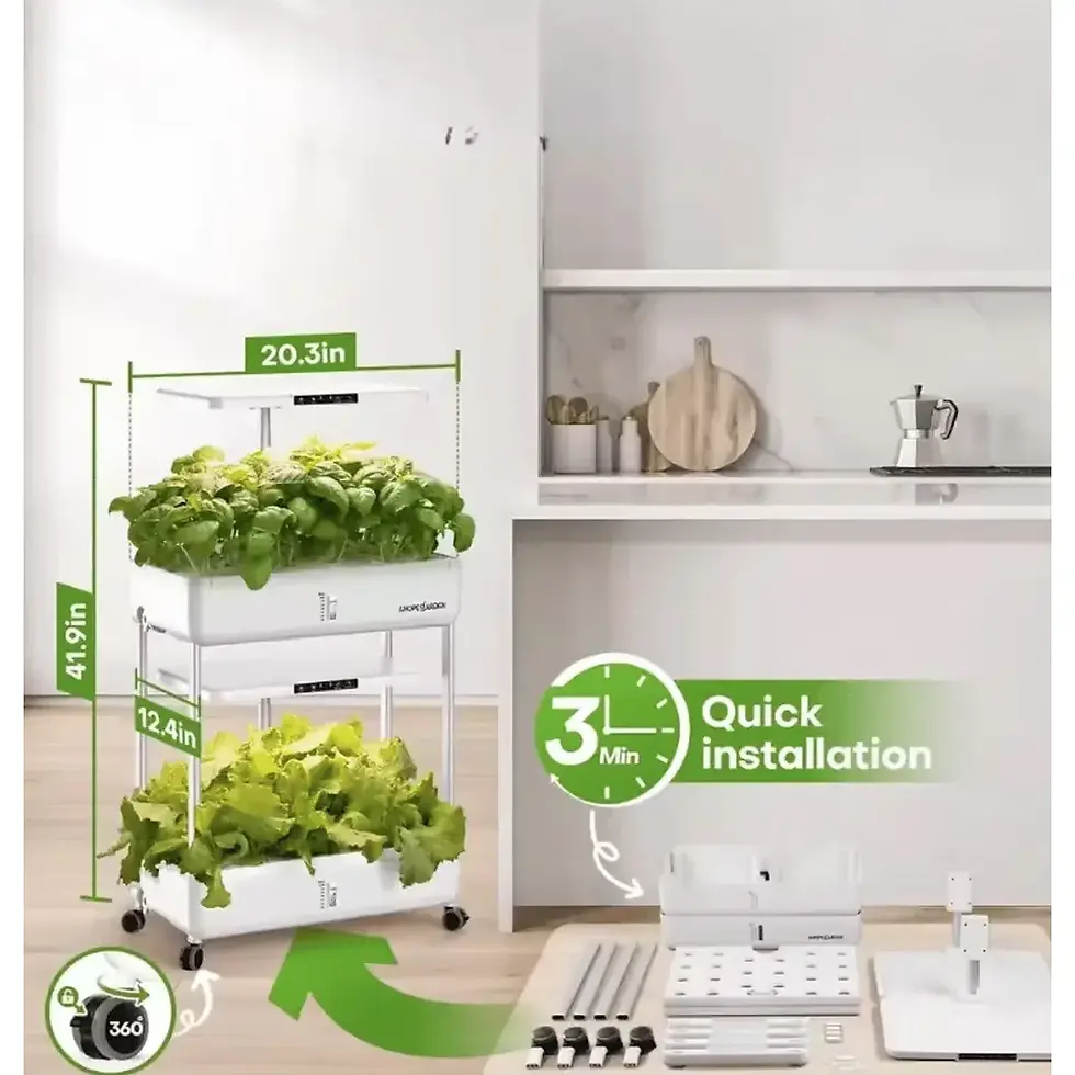 Mobile Indoor Hydroponic Double Grow System