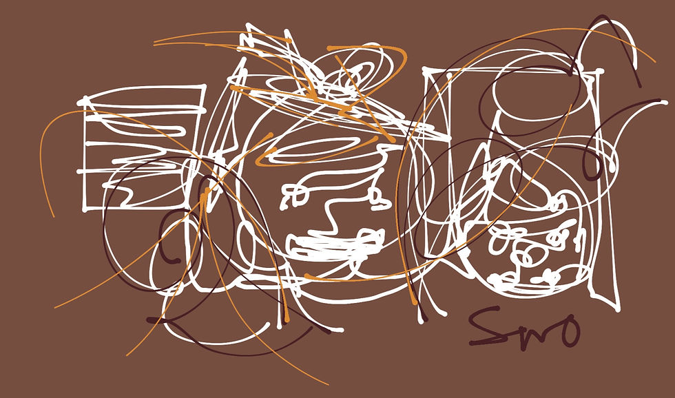 Abstract artwork drawing by Sitting With Ourselves