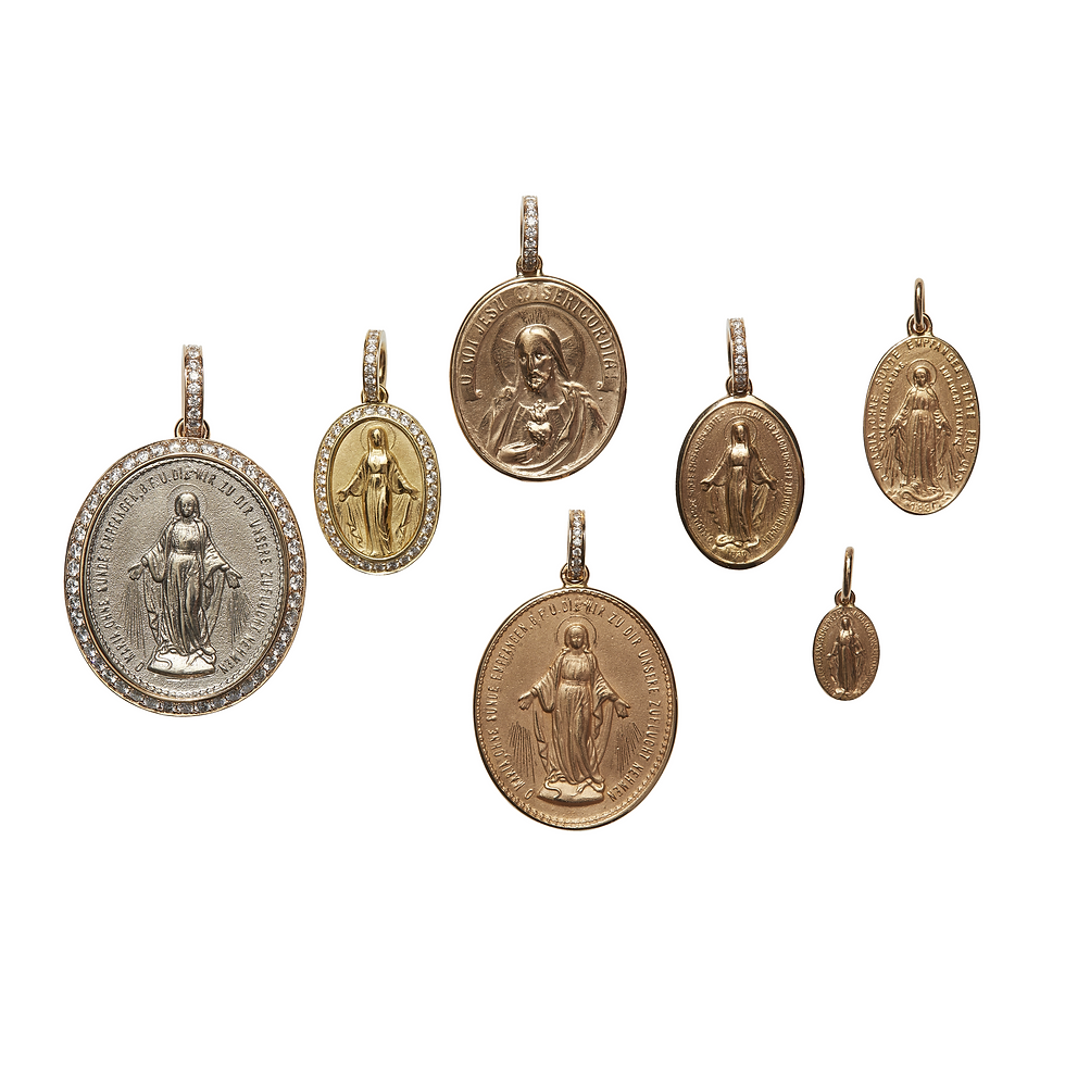 Miniaturbild: MADONNA ANHÄNGER N°3 Gelbgold, Brillanten