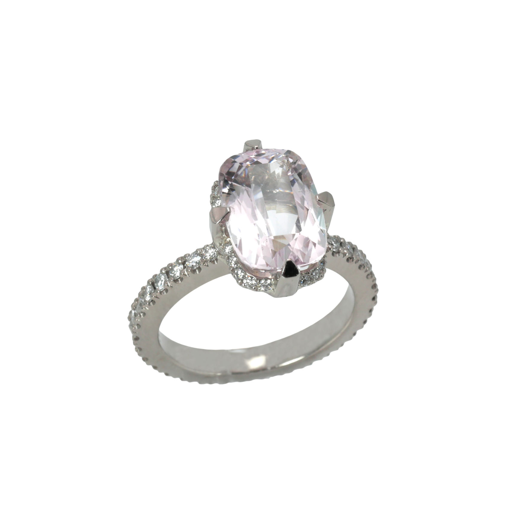 MORGANIT RING Weissgold, Brillanten