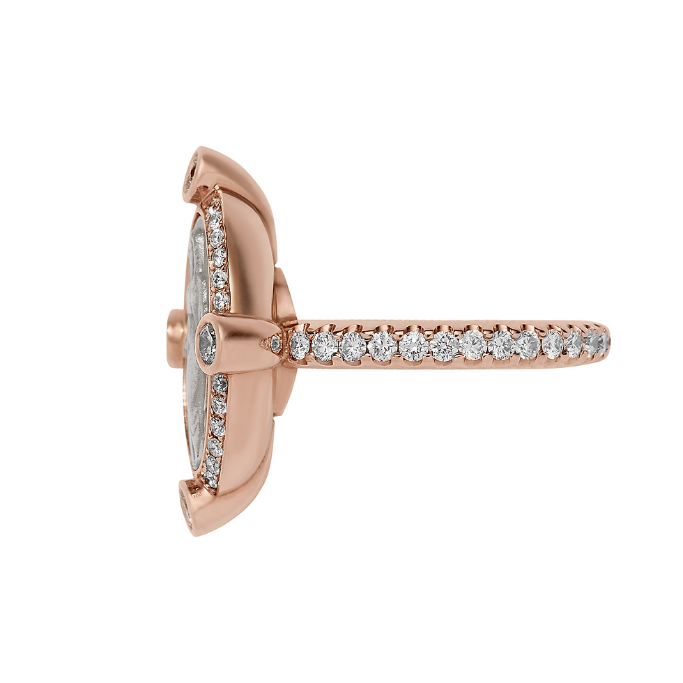Thumbnail: MADONNA RING N°1-2 BASILIKA rose gold, white gold, diamonds