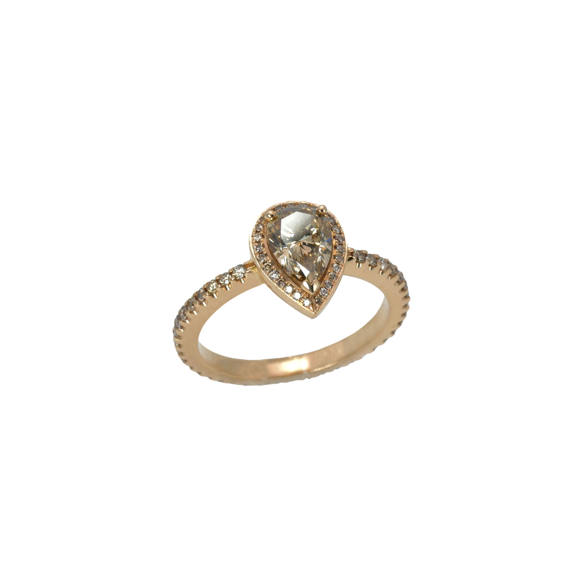 DIAMANT RING Roségold, Brillanten