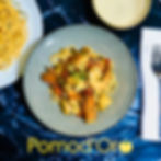 CHITARRA GAMBERI, CAPESANTE E PEPERONCINO IN AGLIO E OLIO