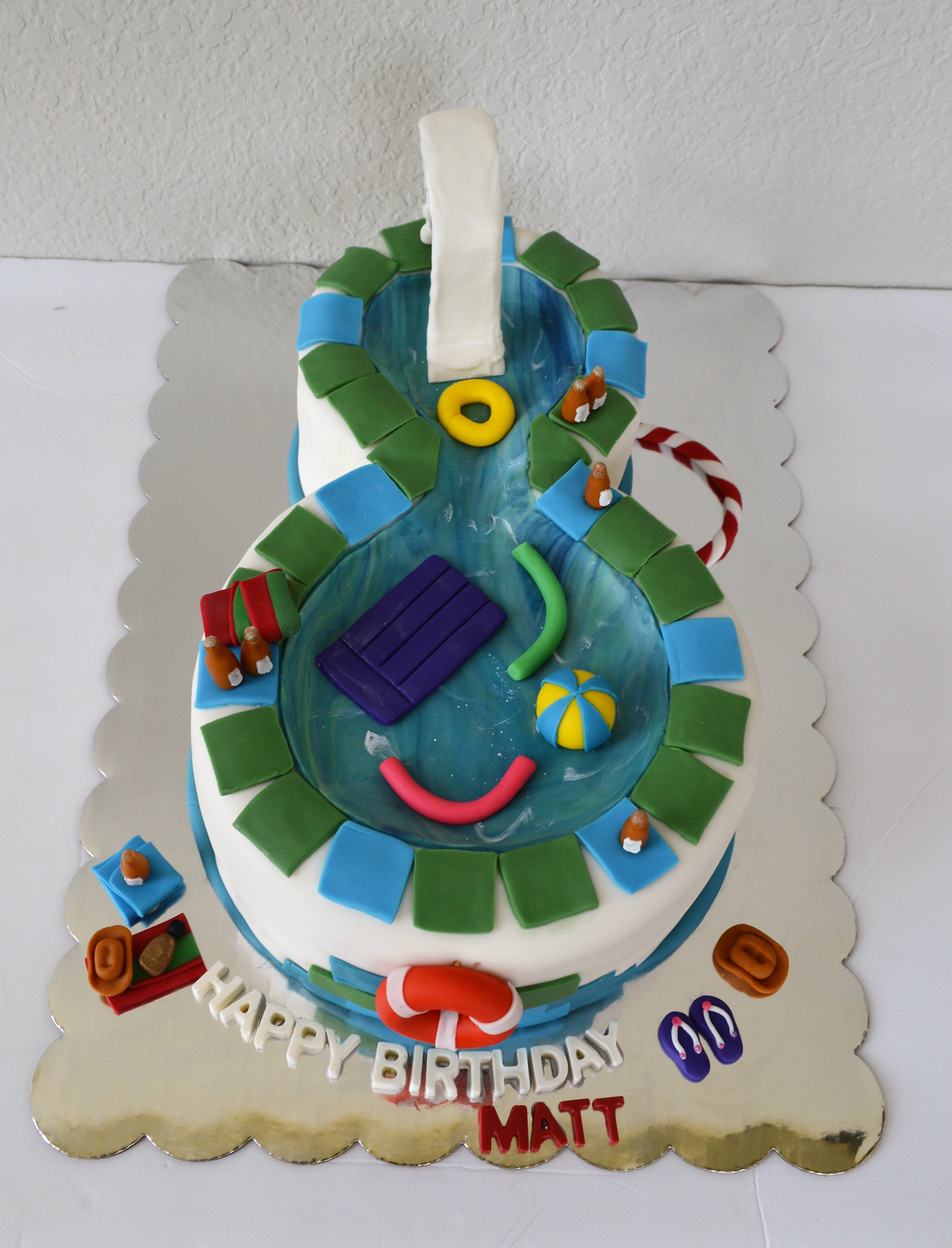Swimming Pool cake