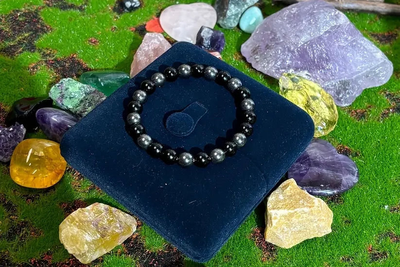Obsidian & Hämatit Armband – Dein Talisman für Schutz und innere Stärke