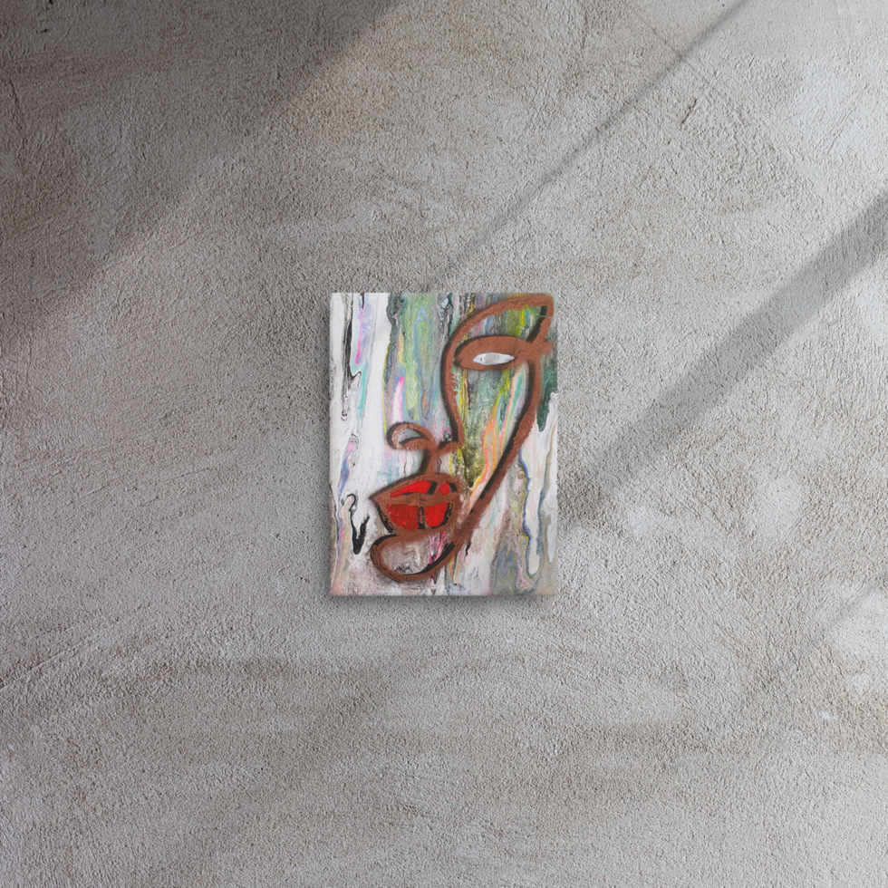 Kunstwerk "Der Blick" von moniartdesign, Acrylic pouring auf Canva