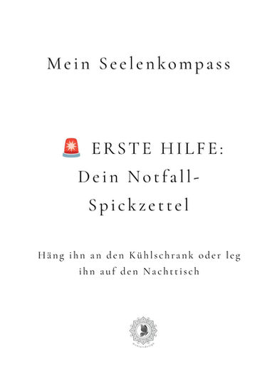Erste Hilfe Notfallplan für Wechseljahre moniartdesign