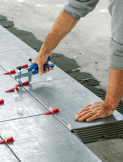 A tile floor installation by The Flooring Department