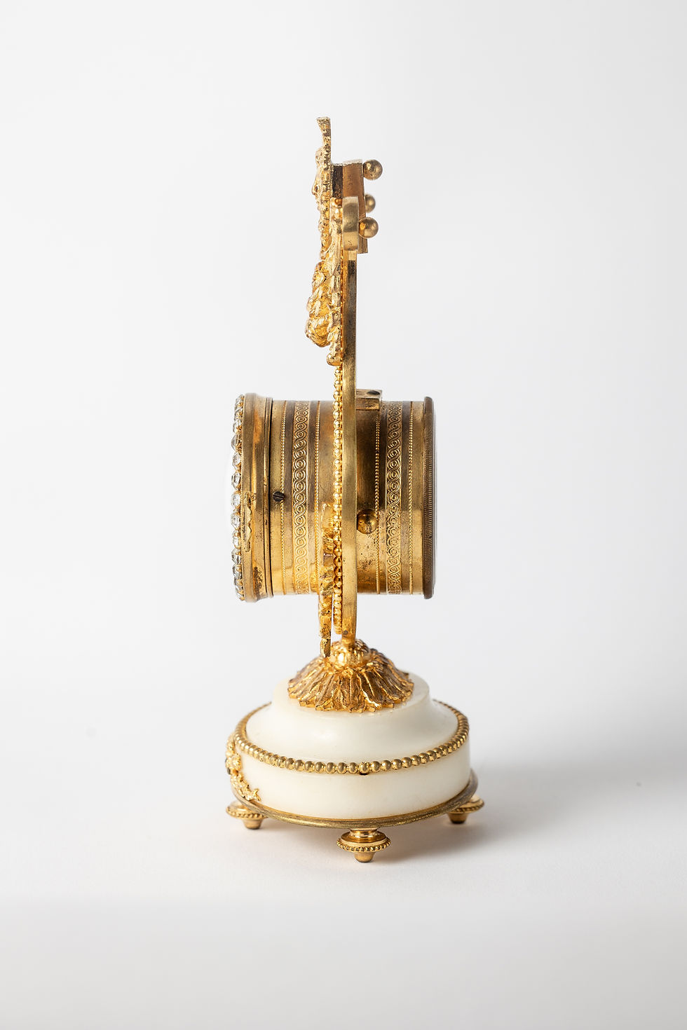 Miniature : Pendule lyre bronze doré