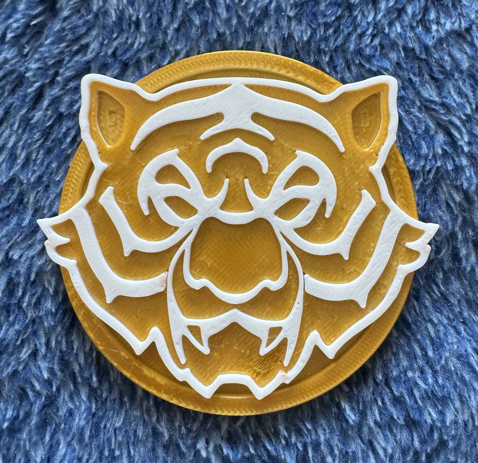 Face view of Oscar Fortnite Collectible Memorabilia Medallion Game Hero 3d Printed Token