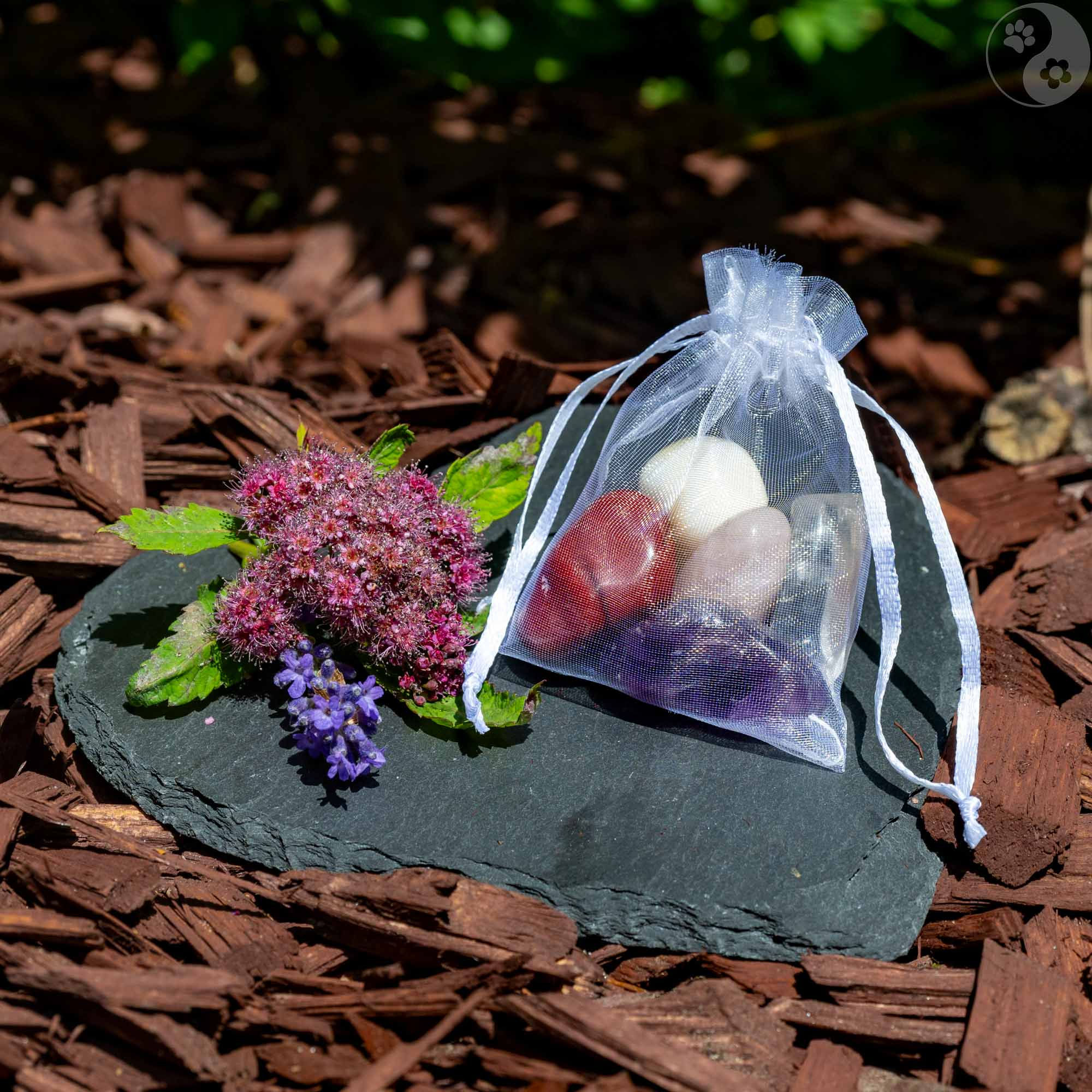 Sackerl mit Heilsteinen, alternative Methoden, Hilfe beim Abnehmen