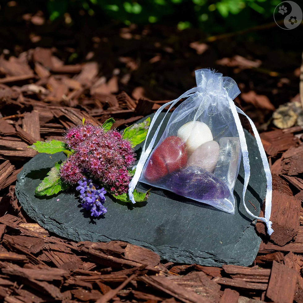 Sackerl mit Heilsteinen, alternative Methoden, Hilfe beim Abnehmen