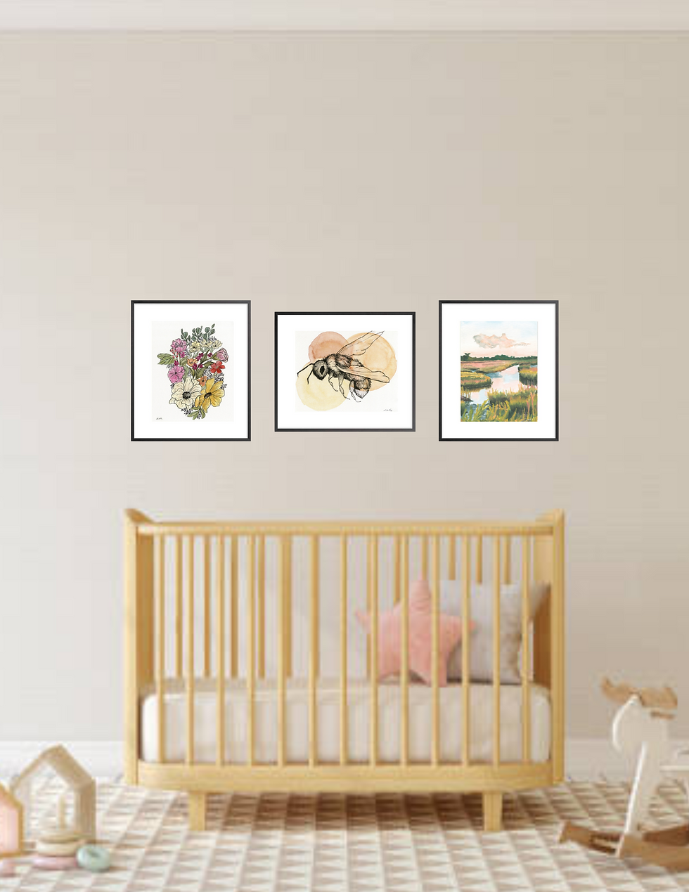 Thumbnail: Floral Watercolor Print | Botanical Art | Bright & Colorful Floral Wall Decor