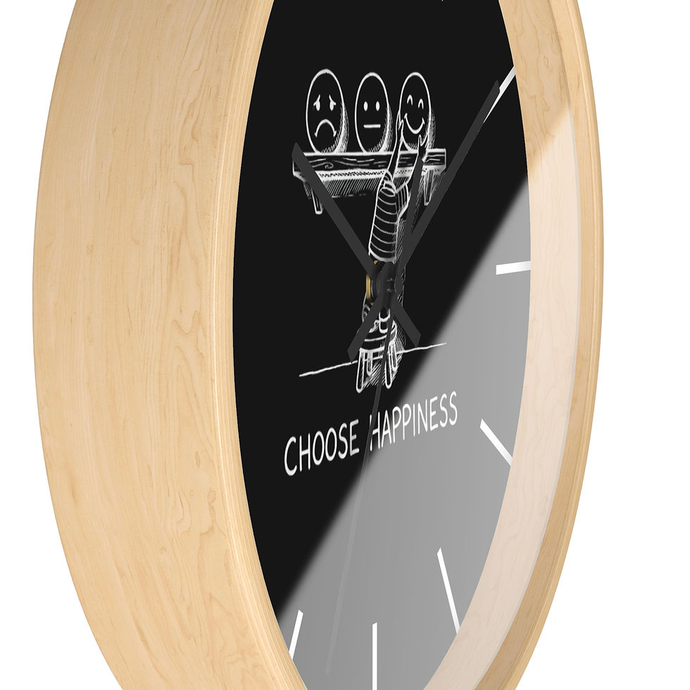 Thumbnail: Daily Reminder 'Choose Happiness' Wall Clock 