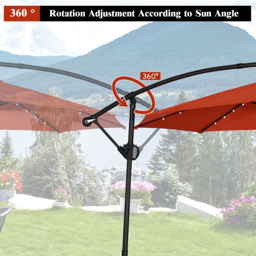 Thumbnail: Solar LED Cantilever Parasol 305