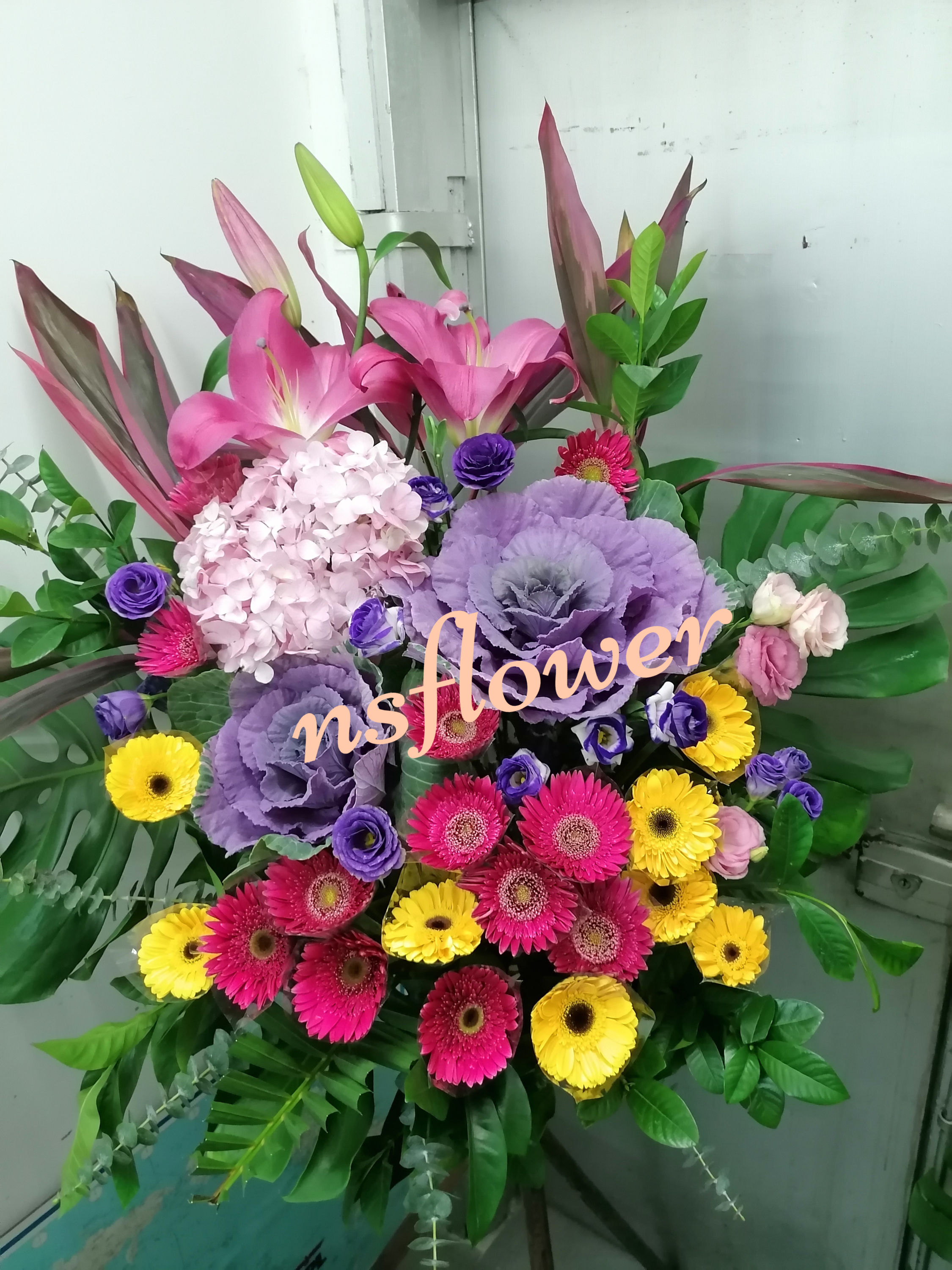 FBA-047  高腳開張花籃