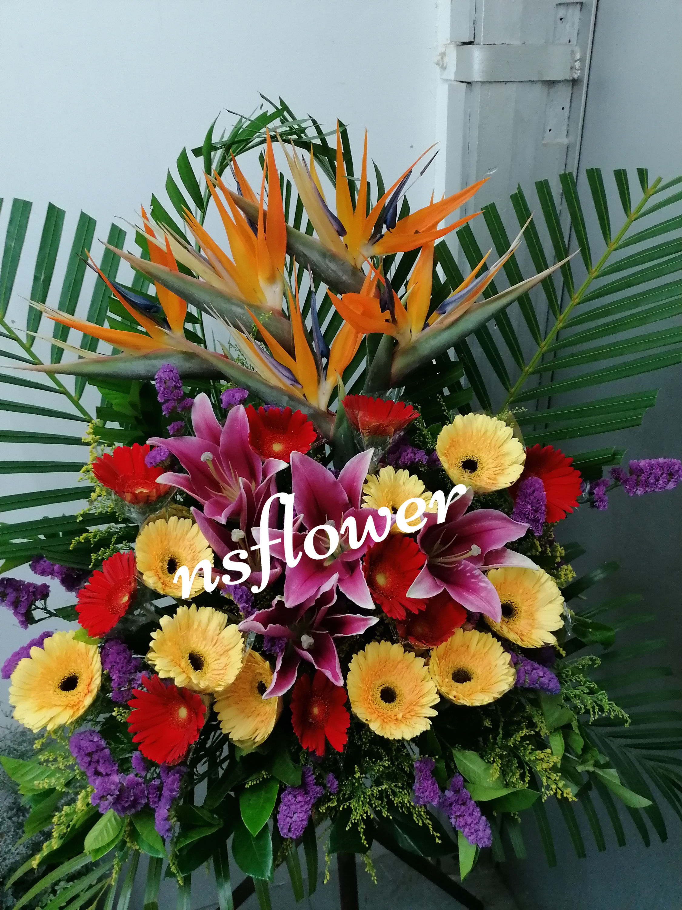 FBA-021  高腳開張花籃