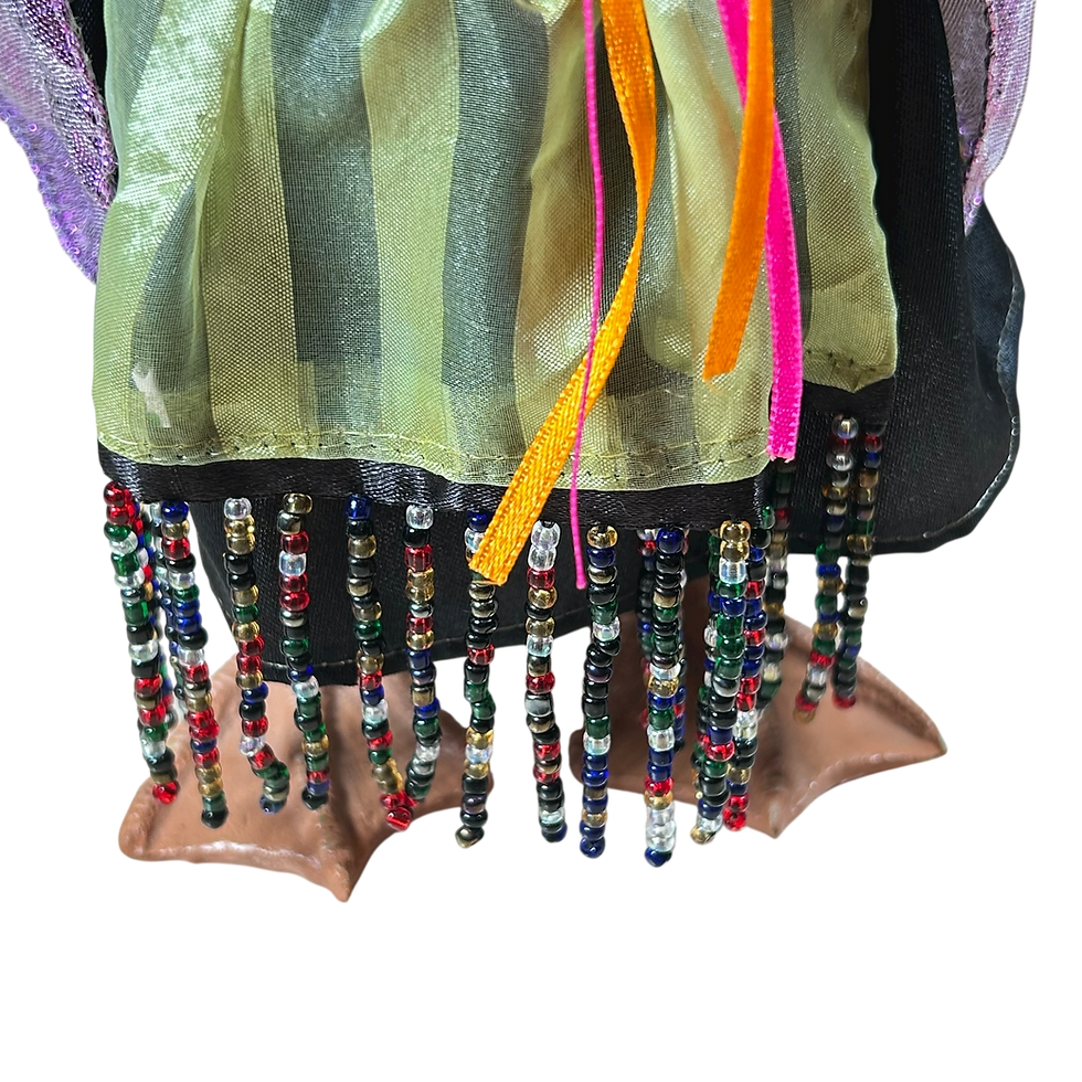 Thumbnail: Whimsical Halloween Witch Goose Figurine