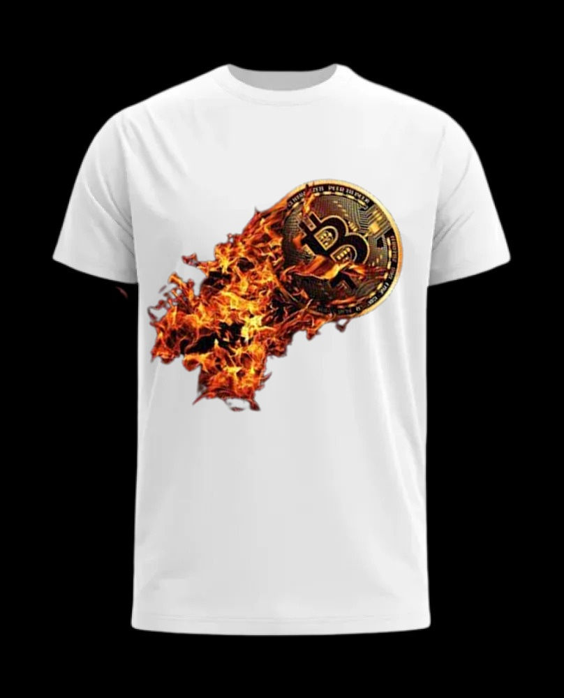 Camiseta Bitcoin Flame