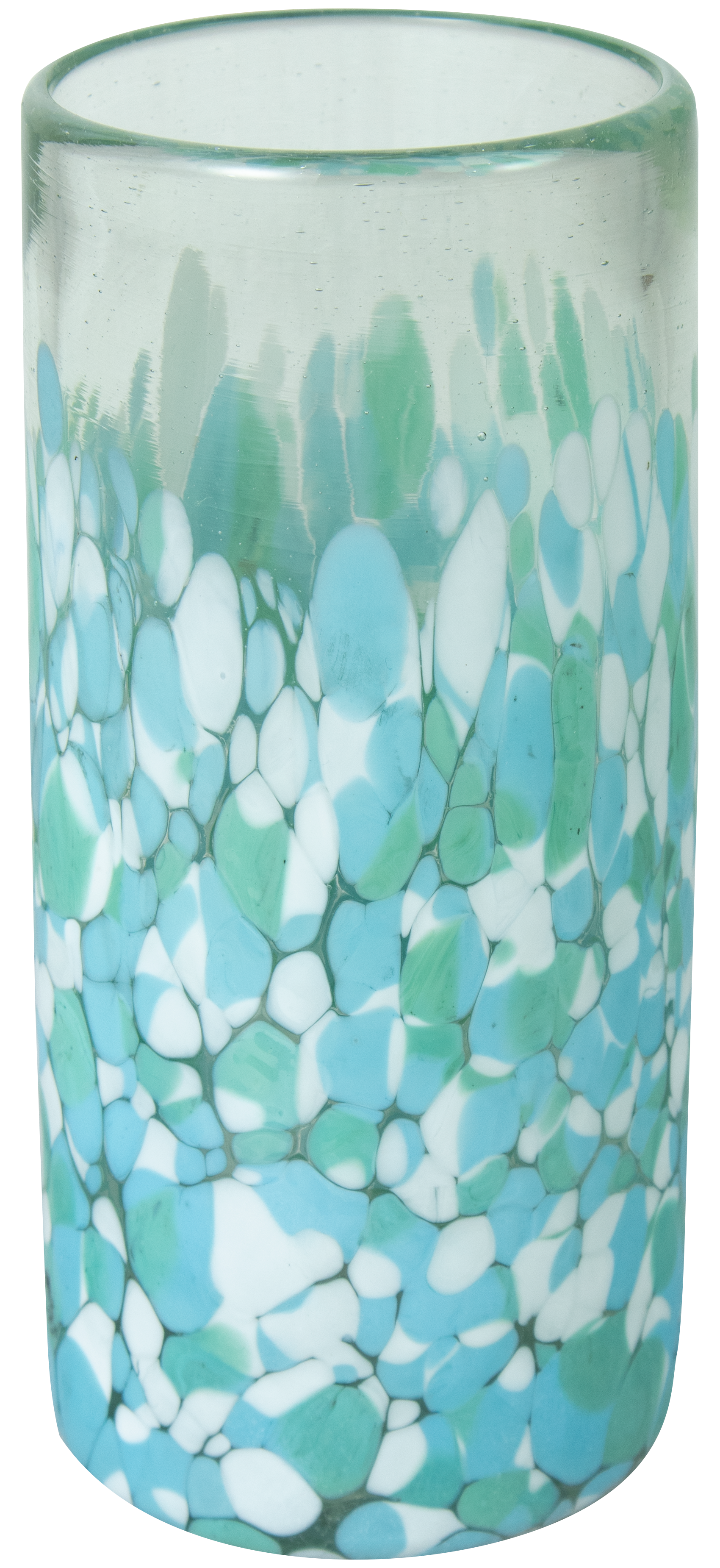 Handblown Mosaic Half Pint Glass