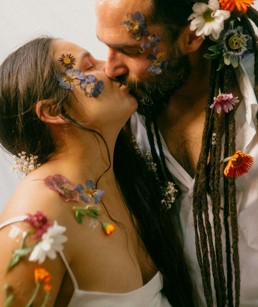 foto embarazo con flores