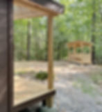 Sebago Lake, Maine 10x16 Shed with Hemlock Post & Beam deck - side view