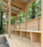 Sebago Lake, Maine 16x4 Hemlock Post & Beam Dugout - inside view