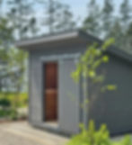 Southport, Maine 10x8 Shed with work bench - side view