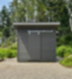 Southport, Maine 10x8 Shed with work bench - front view