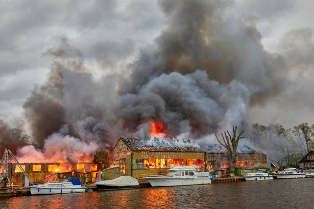Fire on Platt's Eyot