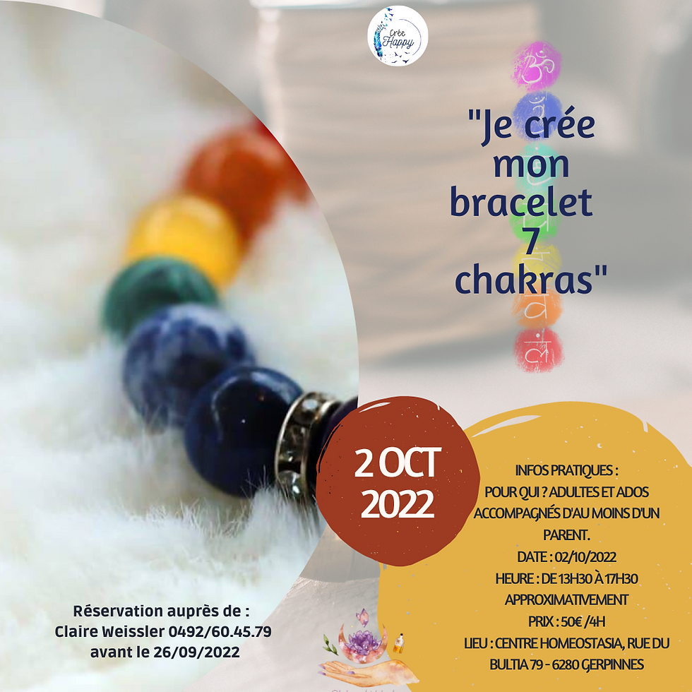 Crée-Atelier "je crée mon bracelet 7 chakras"