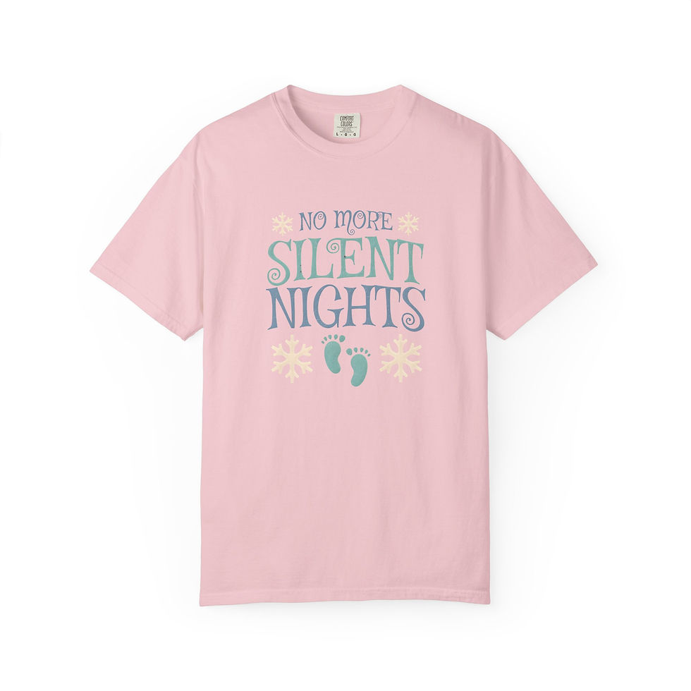 Thumbnail: Silent Nights Baby Announcement T-Shirt