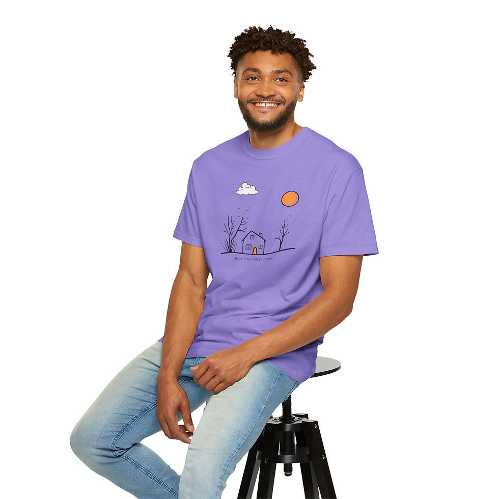 Miniatura: Mi hogar es mi lugar feliz Camiseta acogedora de cabaña
