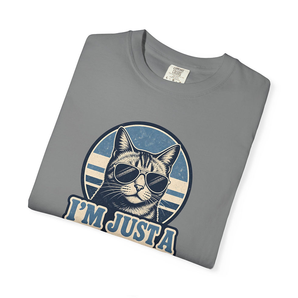 Thumbnail: I'm Just a Cat Person T-Shirt | Retro Cat Illustration