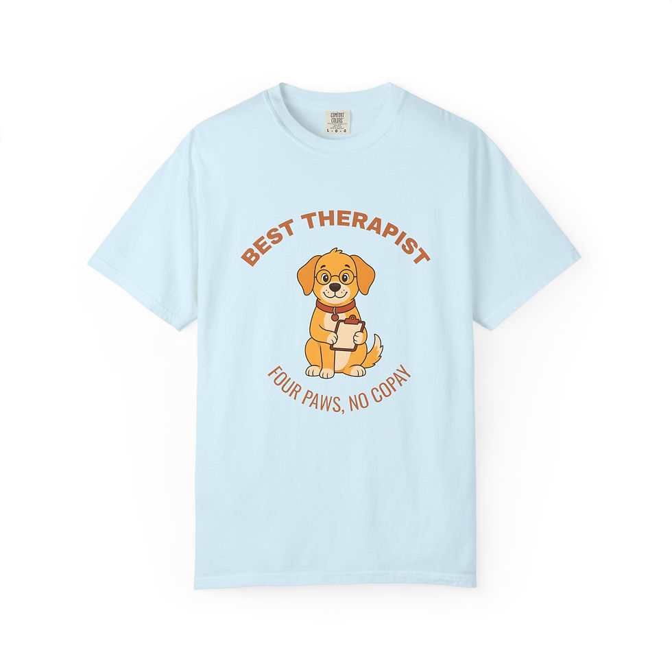 Miniatura: My Best Therapist Has Four Paws T-Shirt Funny Dog Mom Tee Dog Lover 