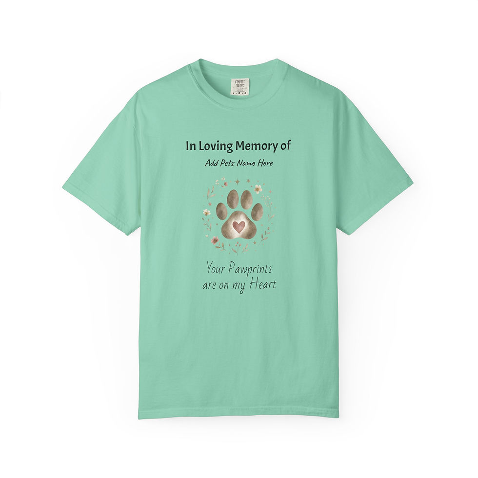 Miniatura: Personalized Past Pet Name T-Shirt  Memorial Pet Shirt add your pets name