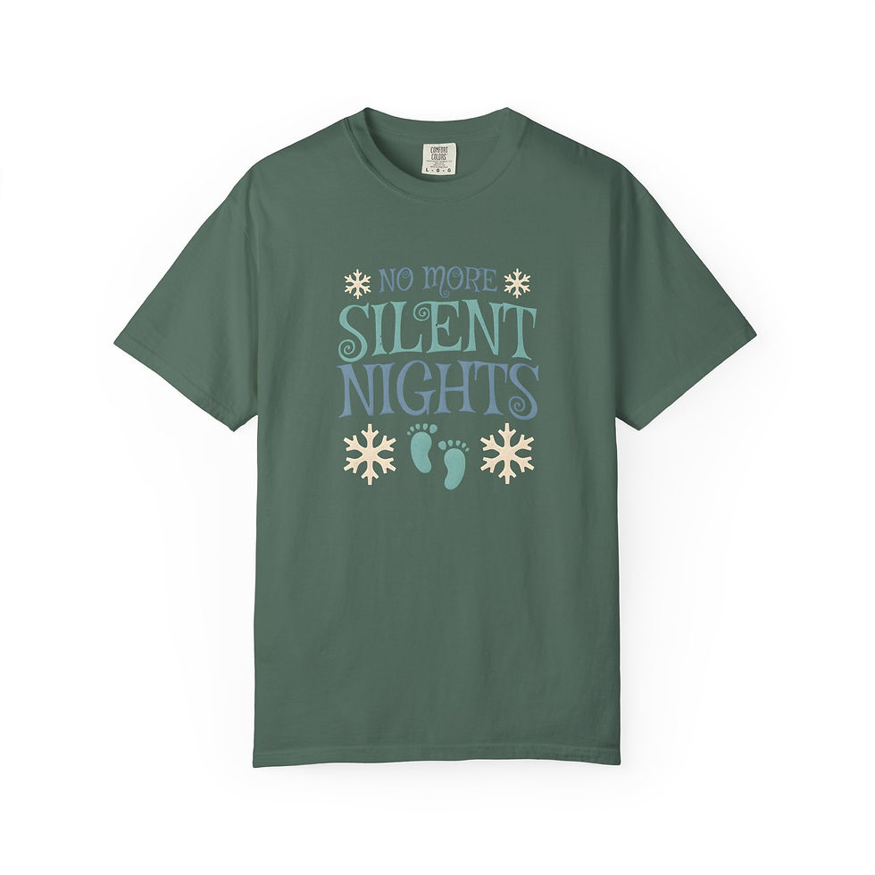 Miniaturbild: Babyankündigungs-T-Shirt „Stille Nächte“