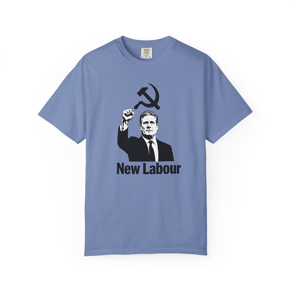 Thumbnail: Political Graphic T-Shirt — "New Labour" Hammer & Sickle Design