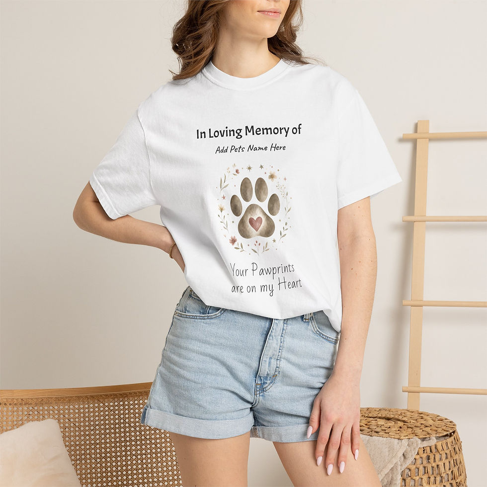 Thumbnail: Personalized Past Pet Name T-Shirt  Memorial Pet Shirt add your pets name