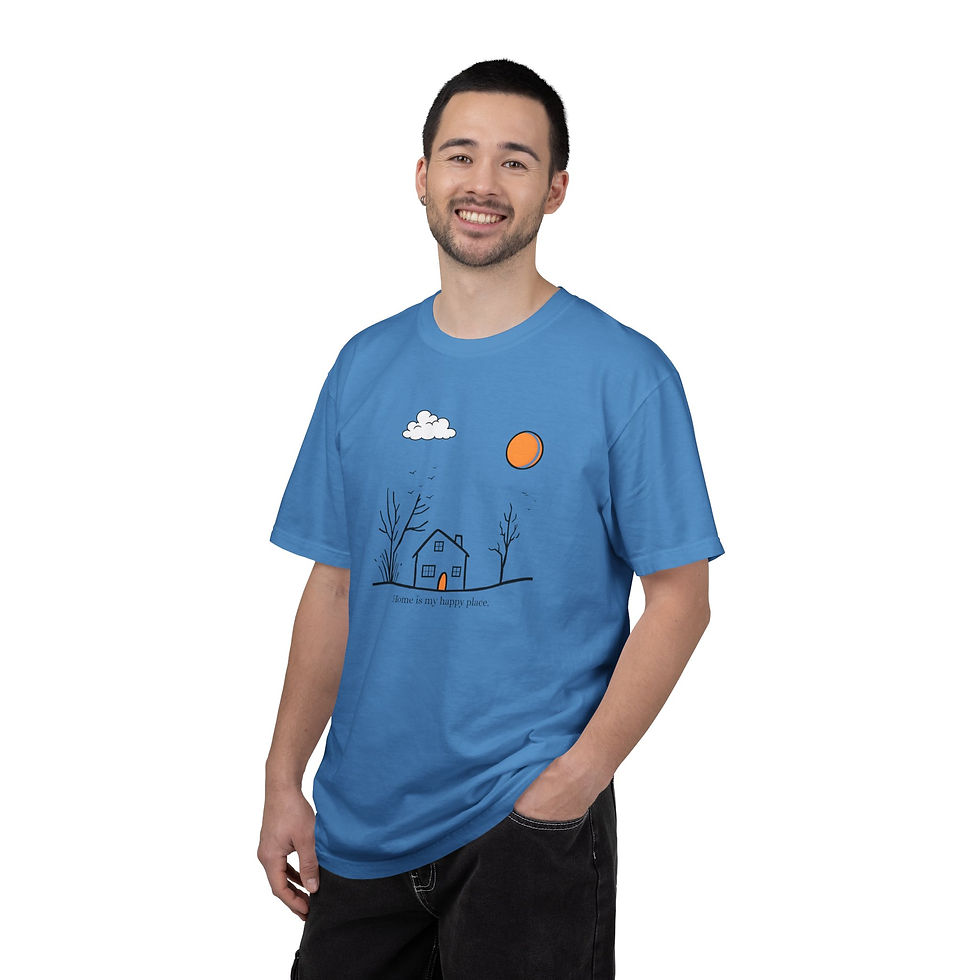 Miniatura: Mi hogar es mi lugar feliz Camiseta acogedora de cabaña