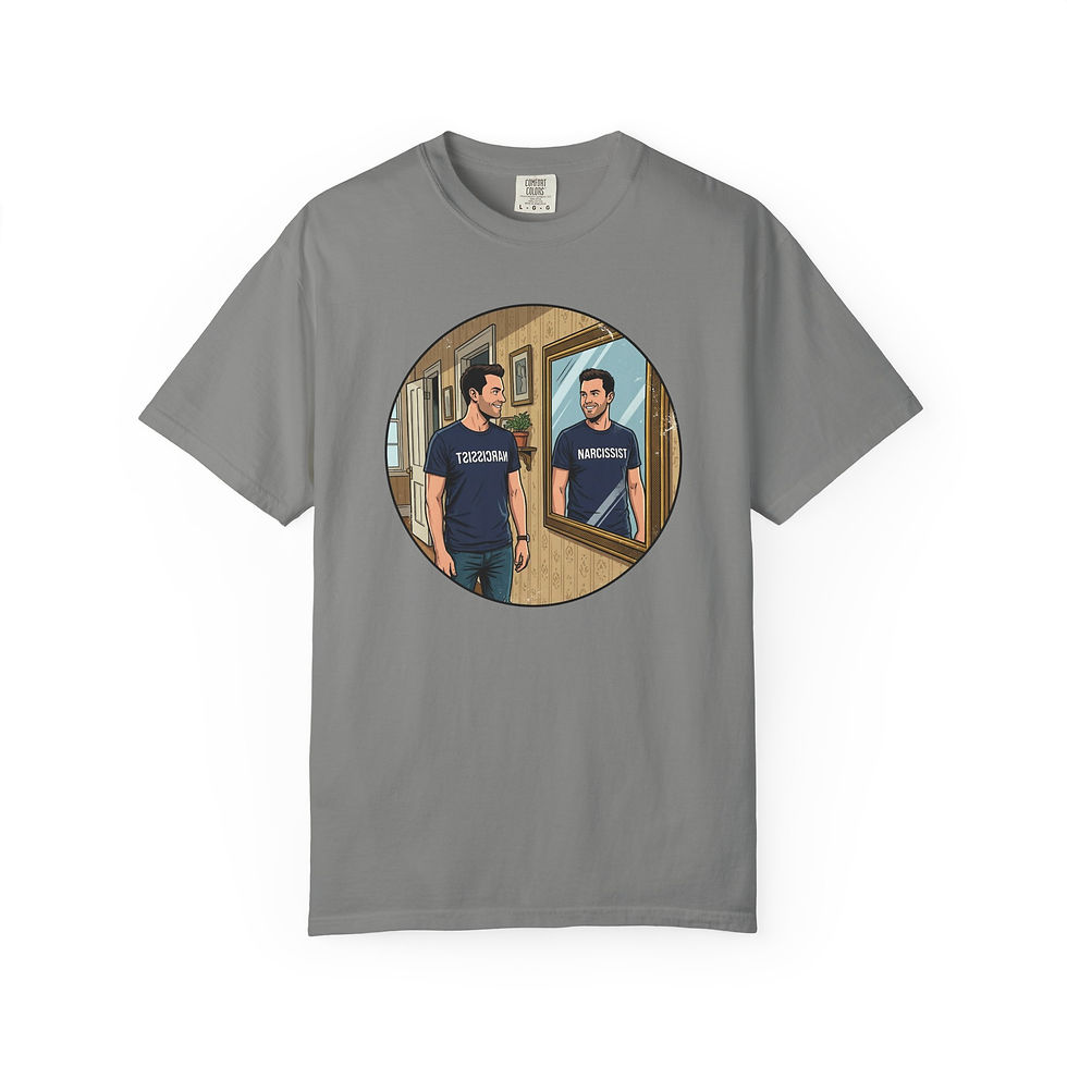 Miniaturbild: Spiegel-Selbsttest-T-Shirt – Grafik-T-Shirt „Toxizität“ vs. „Freundlichkeit“