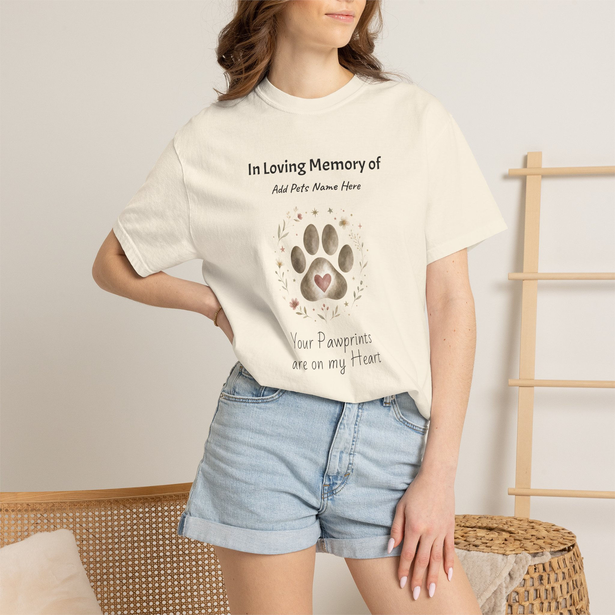 Personalized Past Pet Name T-Shirt Memorial Pet Shirt add your pets name