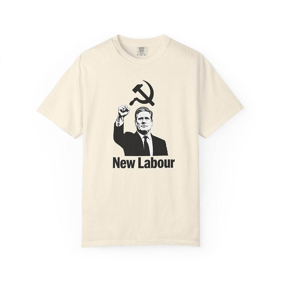 Thumbnail: Political Graphic T-Shirt — "New Labour" Hammer & Sickle Design