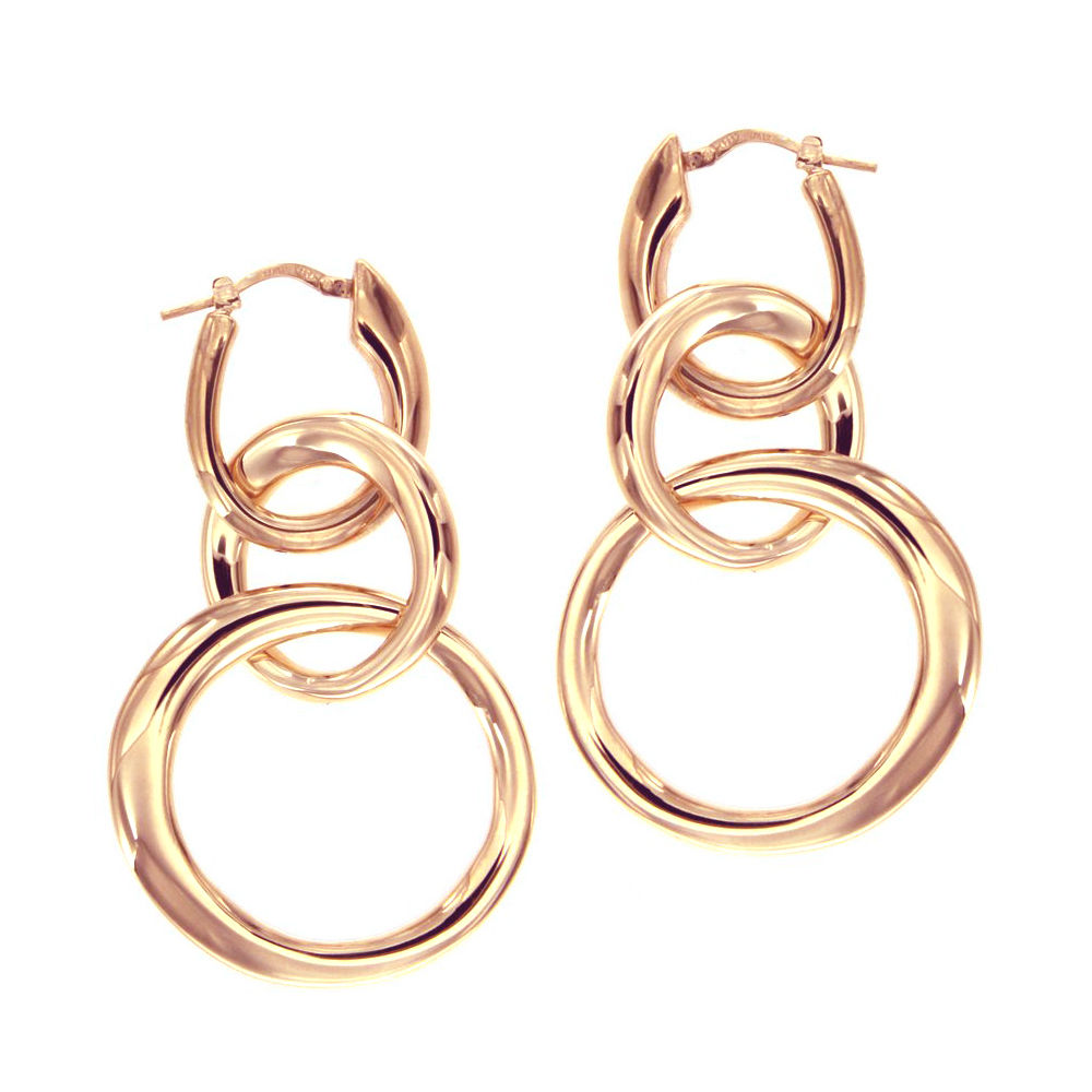 ORPS9085R Golden Rosè Silver Earrings