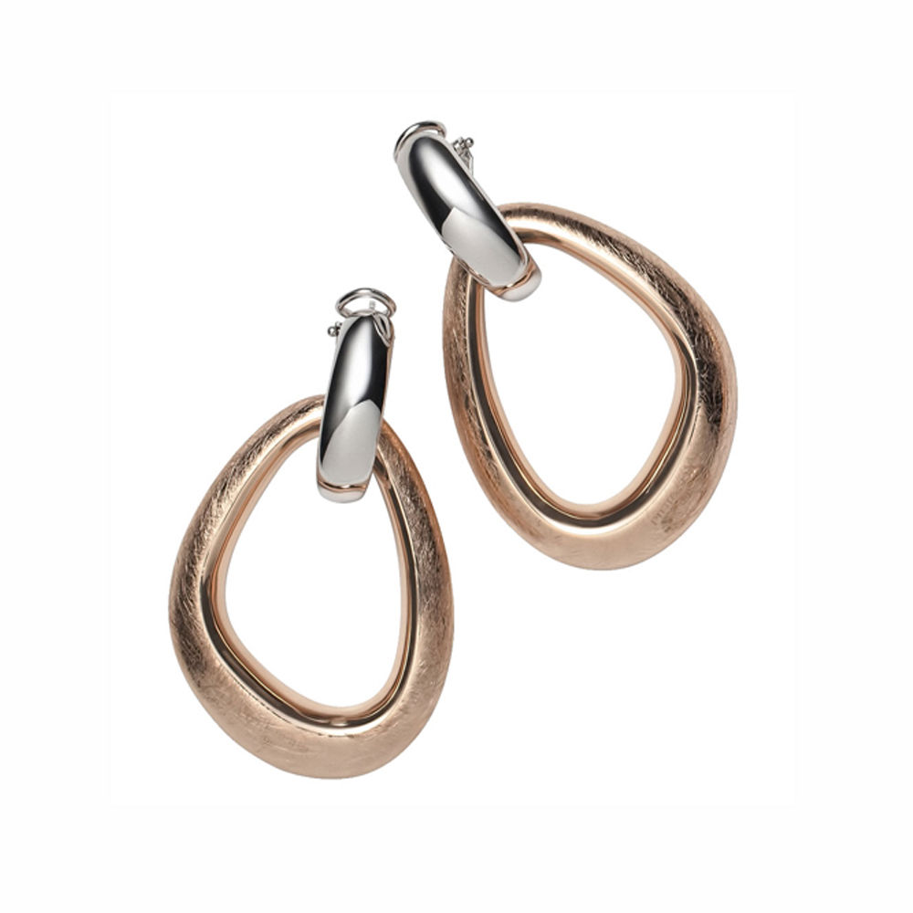 ORPS9090Rb Golden Rosè/Silver Earrings