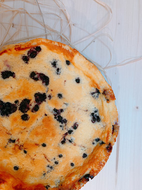 Tarta de queso fresco cremoso 0% con arándanos silvestres