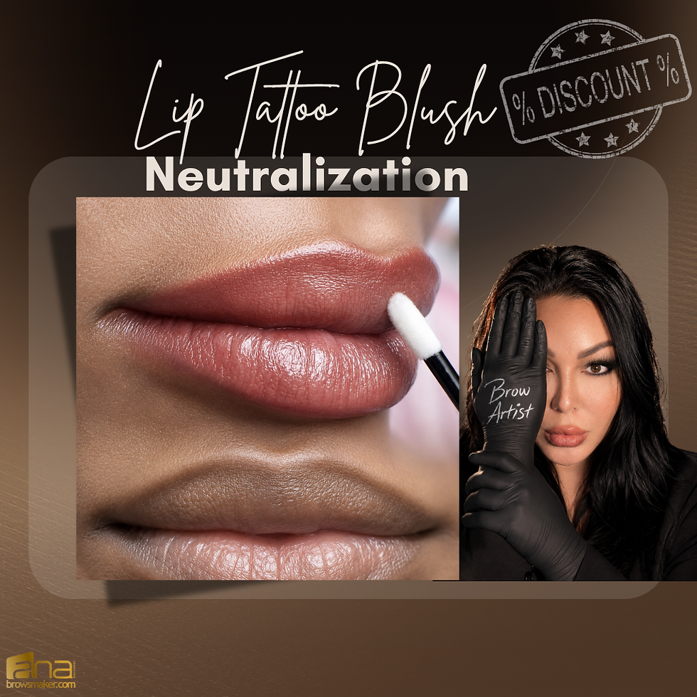 Beautifull Set of Permanent Lip Blushing After Tattoo Lips Neutralizing Dark Natural color